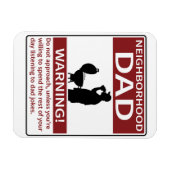 Nachbarschafts-Vater warnend Red Grill Flex Magnet (Horizontal)