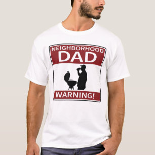 Nachbarschafts-Vater warnend Schildgrill Rot T-Shirt