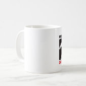 Nachbarschafts-Zombie-Uhr - Rot Kaffeetasse (Vorderseite Links)