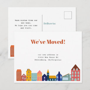 Nachbarschaftsblock Nachbarn Wir sind umgezogen Ne Postkarte