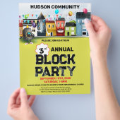 Nachbarschaftsblock Party Flyer (Hand)