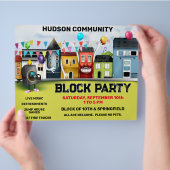Nachbarschaftsblock-Party Flyer (Hand)