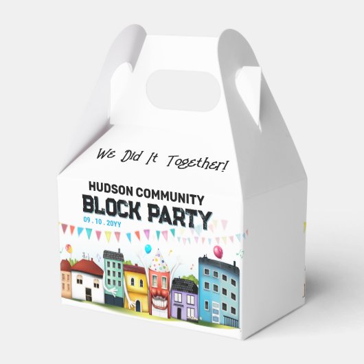 Nachbarschaftsblock-Party Geschenkschachtel (Rückseite)