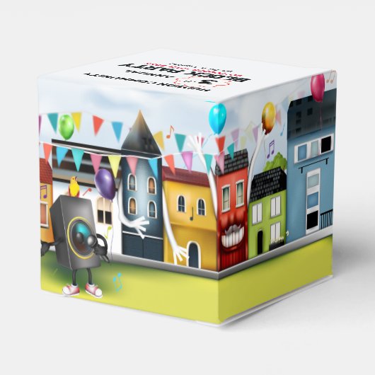 Nachbarschaftsblock-Party Geschenkschachtel (Rückseite)
