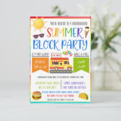 Nachbarschaftsblock-Party laden ein Einladung (Stehend Vorderseite)