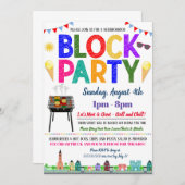 Nachbarschaftsblock-Party laden ein Einladung (Vorne/Hinten)