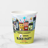 Nachbarschaftsblock-Party Pappbecher (Rückseite)