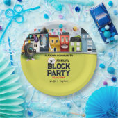 Nachbarschaftsblock-Party Pappteller (Party)