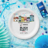 Nachbarschaftsblock-Party Pappteller (Party)