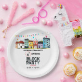 Nachbarschaftsblock-Party Pappteller (Party)