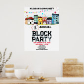 Nachbarschaftsblock-Party Poster (Küche)