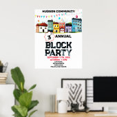 Nachbarschaftsblock-Party Poster (Heimbüro)
