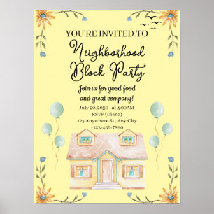 Nachbarschaftsblock-Party Poster