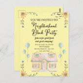 Nachbarschaftsblock-Party Postkarte (Vorne/Hinten)