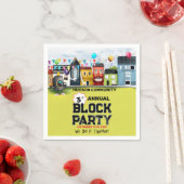 Nachbarschaftsblock-Party Serviette (Beispiel)