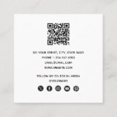 Nachbarschaftsblock Stadt Häuser QR-Code Quadratische Visitenkarte (Rückseite)