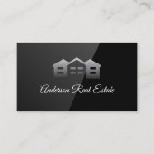 Nachbarschaftslogo | Schwarzer Glanz Visitenkarte (Vorderseite)