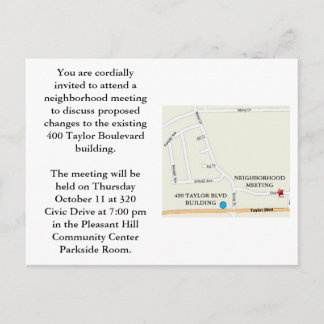 Nachbarschaftstreffen Einladungspostkarte