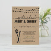 Nachbarschaftstreffen und Einladung (Stehend Vorderseite)