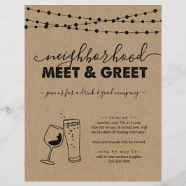 Nachbarschaftstreffen und Flyer der Grünen Party E