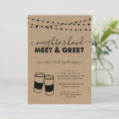 Nachbarschaftstreffen und Party Einladung (Stehend Vorderseite)