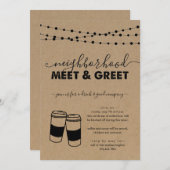 Nachbarschaftstreffen und Party Einladung (Vorne/Hinten)