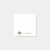 Nachbildung auf dem Stapel von Büchern Post-it Klebezettel (Vorderseite)