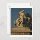 Nachbildung eines der beiden "Frühpferde" Postkarte (Vorne/Hinten)