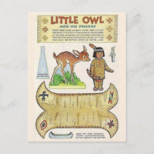 Nachbildung von liebenswerter indianischer Kunst Postkarte