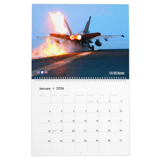 NACHBURNER! - US-Militärjets Kalender (Jan 2026)