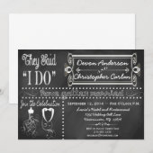 Nachdem modische Tafel-Einladung Wedding Einladung (Vorne/Hinten)