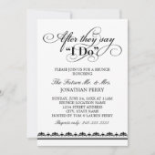 Nachdem sie gesagt haben, ich mache Schwarz-Weiß-H Einladung (Vorderseite)