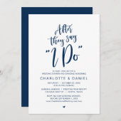 Nachdem sie "Ich tue" gesagt haben, Hochzeitsfeier Einladung (Vorne/Hinten)