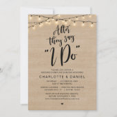 Nachdem sie "Ich tue" gesagt haben, Hochzeitsfeier Einladung (Vorderseite)