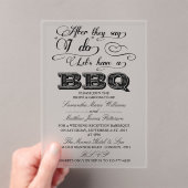 Nachdem sie sagen, ich tue, Lass eine GRILLEN! Acryleinladungen (Insitu (Handheld))