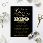 Nachdem sie sagen, ich tue, Lass eine GRILLEN! Hoc Folieneinladung