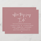 Nachdem sie sagen, ich tue, Post Hochzeit Brunch E Einladung (Vorne/Hinten)