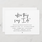Nachdem sie sagen, ich tue, Post Hochzeit Brunch E Einladung (Vorne/Hinten)