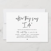 Nachdem sie sagen, ich tue, Post Hochzeit Brunch Einladung (Vorderseite)