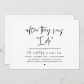 Nachdem sie sagen, ich tue, Post Hochzeit Brunch Einladung (Vorne/Hinten)