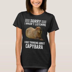 Nachdenken über Capybaras Capybara Nagetier Tier H T-Shirt