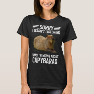 Nachdenken über Capybaras  Nagetier Tier  Humor T-Shirt