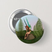 Nachdenkliche Fee Button (Vorne & Hinten)