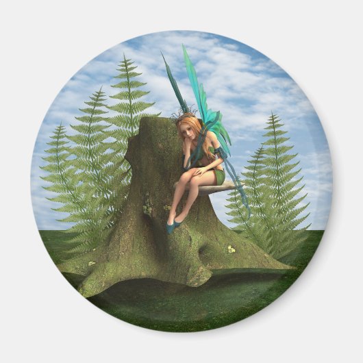 Nachdenkliche Fee Magnet (Vorne)