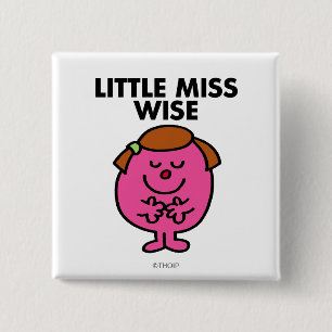 Nachdenkliche Kleine Miss Weise Button