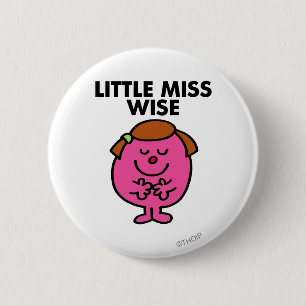 Nachdenkliche Kleine Miss Weise Button