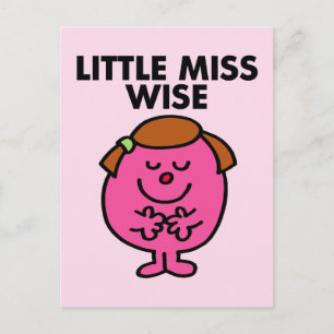 Nachdenkliche Kleine Miss Weise Postkarte