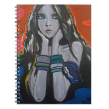 Nachdenkliche Muse: Modernes Acrylporträt