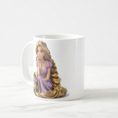 Nachdenkliche Rapunzel Kaffeetasse (Vorderseite Links)