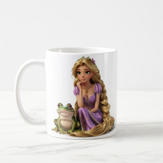 Nachdenkliche Rapunzel Kaffeetasse (Links)